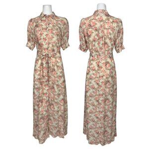 Notes Du Nord Lydia Flower Maxi Dress 34 XS Romantic Flower